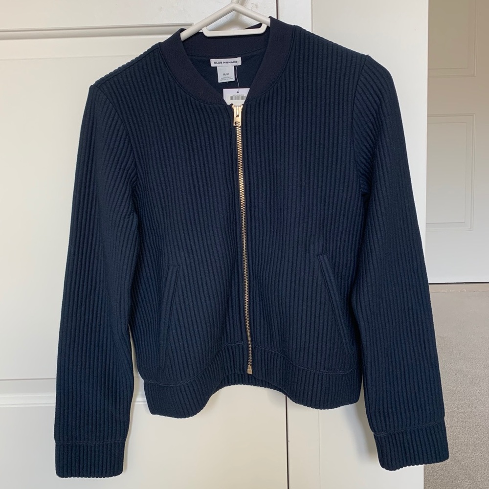 Club Monaco Alexina Knit Jacket, Navy, Medium